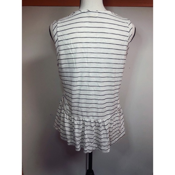 Maison Jules Casual Striped Top with Peplum Bottom - Picture 4 of 7